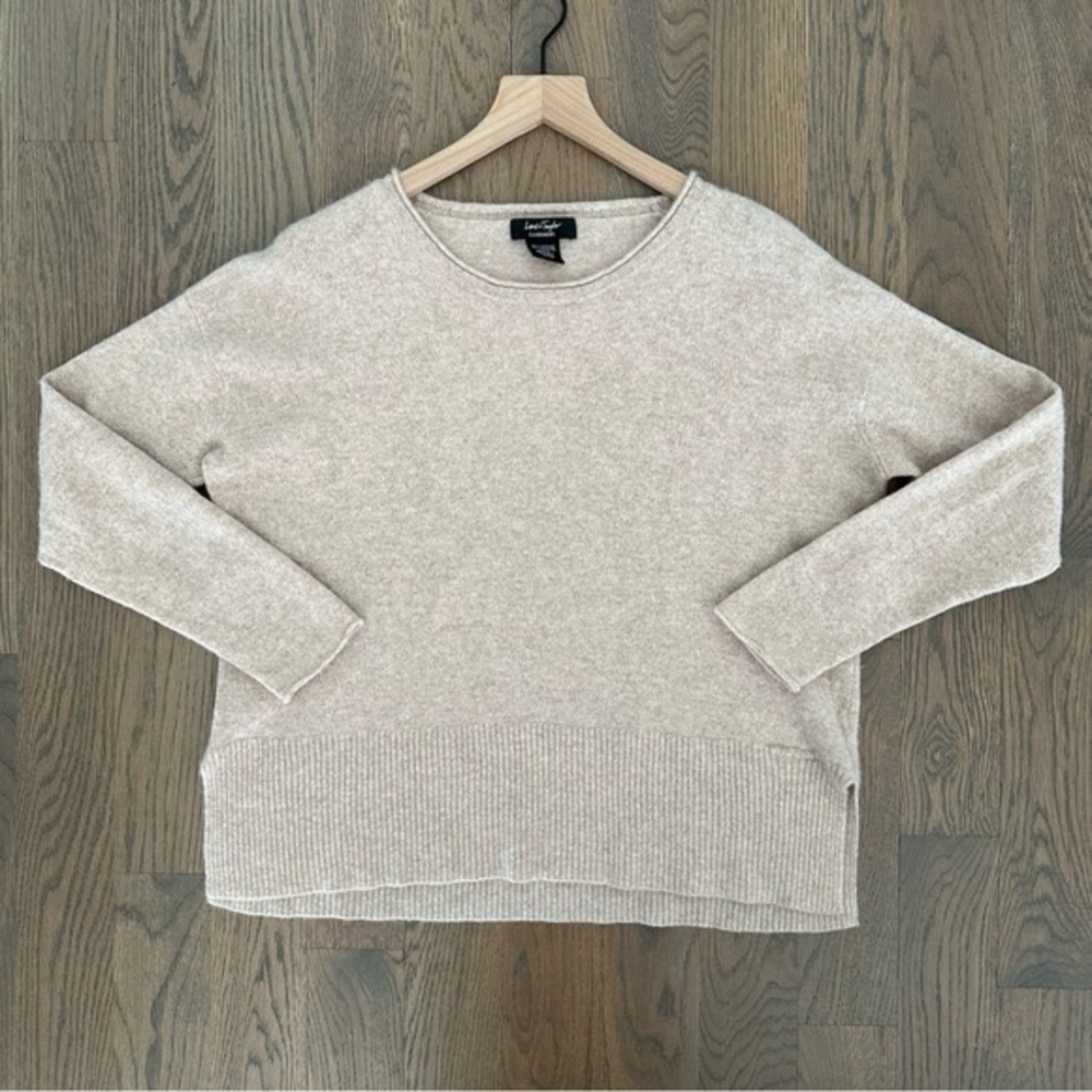 Lord & Taylor Soft Beige Crew Neck Sweater - Cashmere